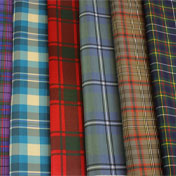 Fabric effects, Silks Canvas & Chiffon Polyesters ANY Tartan