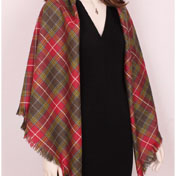 Shawl, Wool, PLAIN weave, Buchanan Tartan