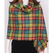 Stole, Wool, PLAIN weave, Buchanan Tartan