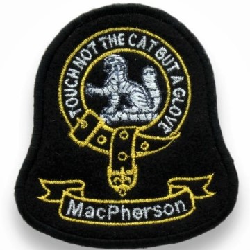 Clan Crest Badge, Embroidered, ANY Crest, ANY Clan