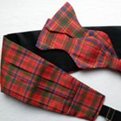 Cummerbund and Self-tie Bow tie Set, in ANY Tartan