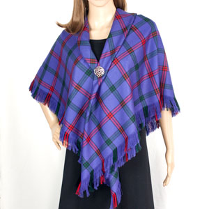 Shawl, Wool, TWILL weave, Montgomery Tartan