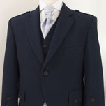 Jacket Highland, NAVY Tweedmix, Semi-Formal, with Waistcoat