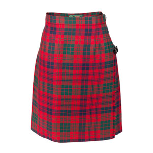 Skirt, Ladies Kilted Tartan (Apron front)