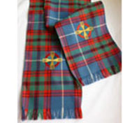 Clerical Tartan Stole, Embroidered, Custom made