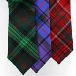 Tie, Necktie, Lightweight Plain Weave Wool, 490 Tartans