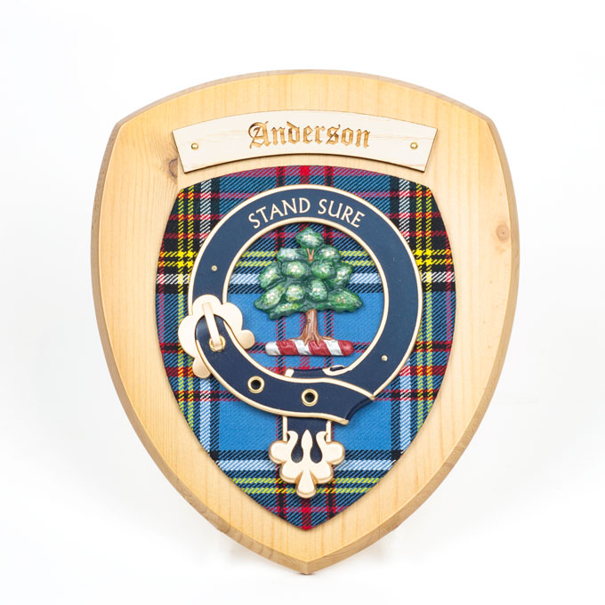 Clan Anderson Crest on Anderson Modern tartan