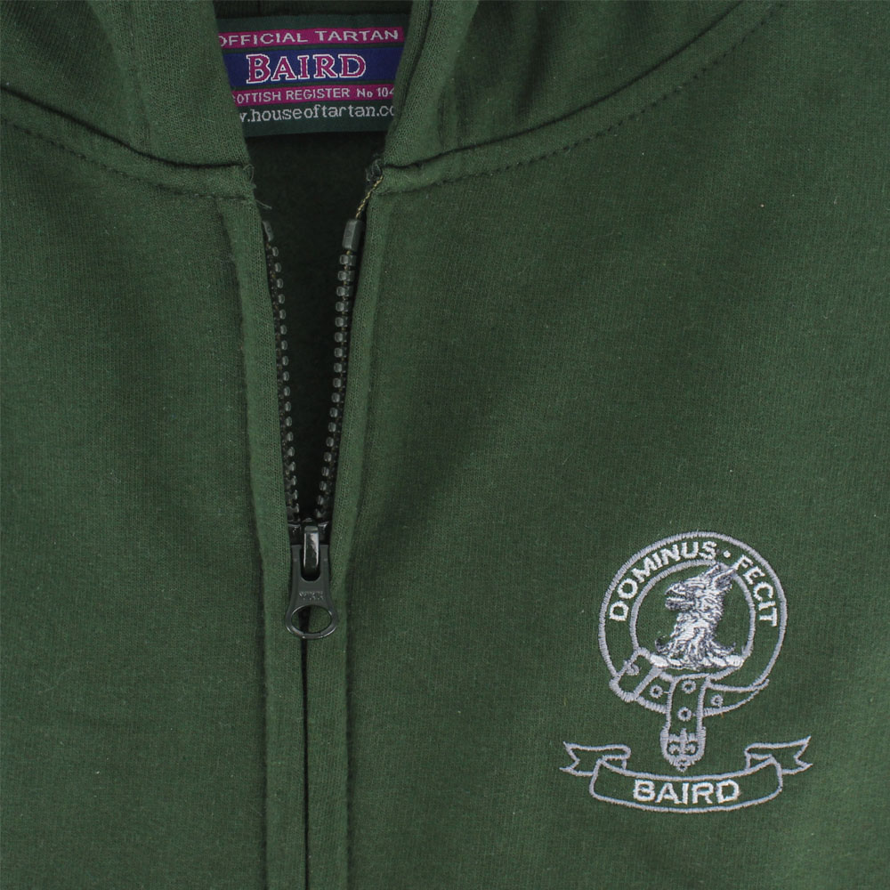Hoodie, Zip Through, Cotton Rich, Clan Crested in Your Clan