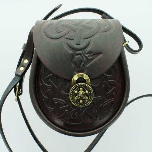 Celtic Dragon handbag in Dark Brown