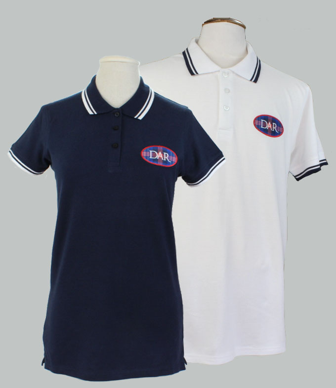 Navy Blue and White Polo Shirts