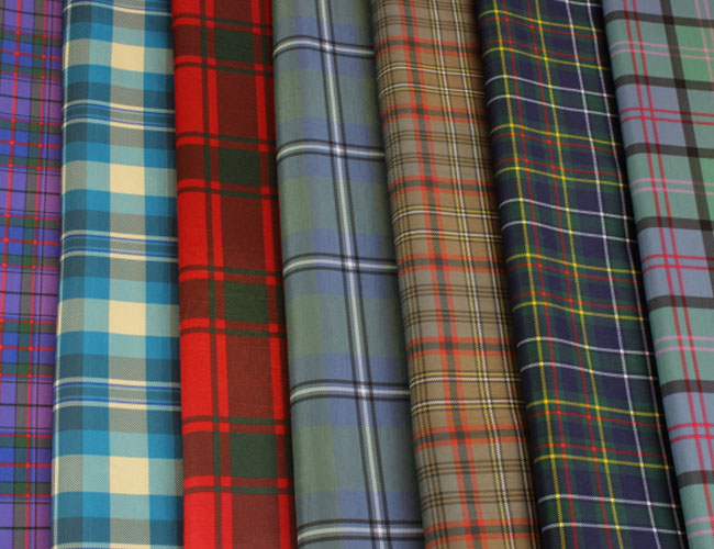 Selection of Polyester Dupion Tartans