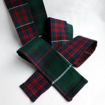 Plaid Handfasting Tie or Binding Ribbon Gordon Modern Tartan