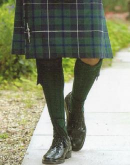 Scottish Kilt Sock Flashes Green/Kilt Hose Flashes/kilt Flashes 