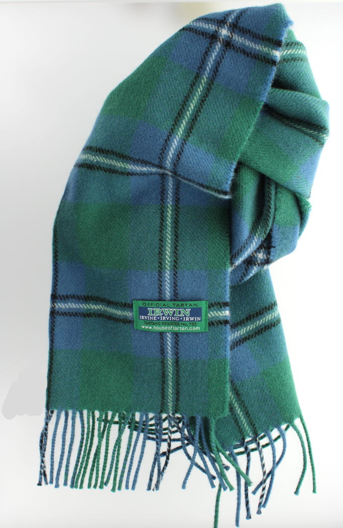 House of Tartan Scarf, Luxury Lambswool, Irvine, Irwin, Irving Tartan