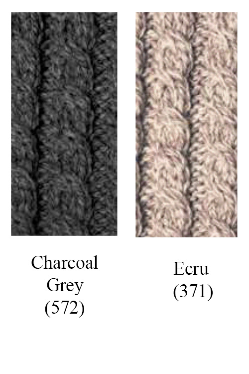 Ecru and Charcoal Grey Samples