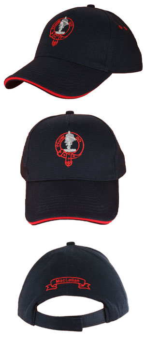 Navy/Red colour combination with MacLellan Clan Crest
