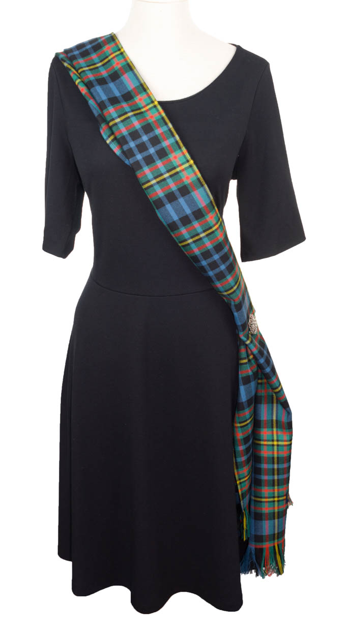 House of Tartan: Sash, Ladies Long Scarf, TWILL Weave Wool MacLellan tartan