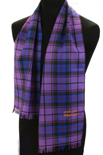 Scarf, Fine Wool with OFFICIAL TARTAN embroidery