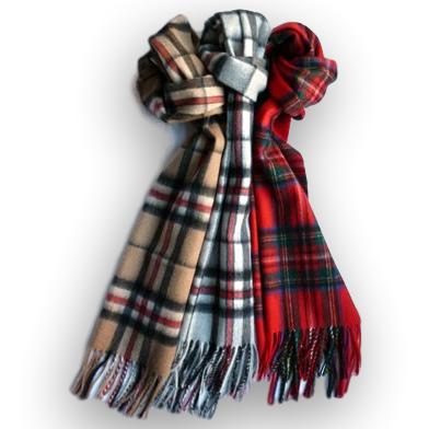 Pur luxe cashmere scottish tartan Clan scarf Buchanan Automne