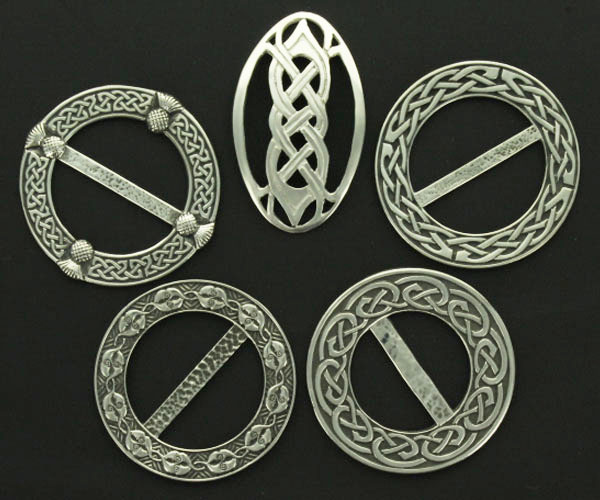 Clockwise from Top: Celtic Lattice Slide, Traditional Celtic Interlace, Contemporary Celtic Interlace, Celtic Kiss, Thistle Compass