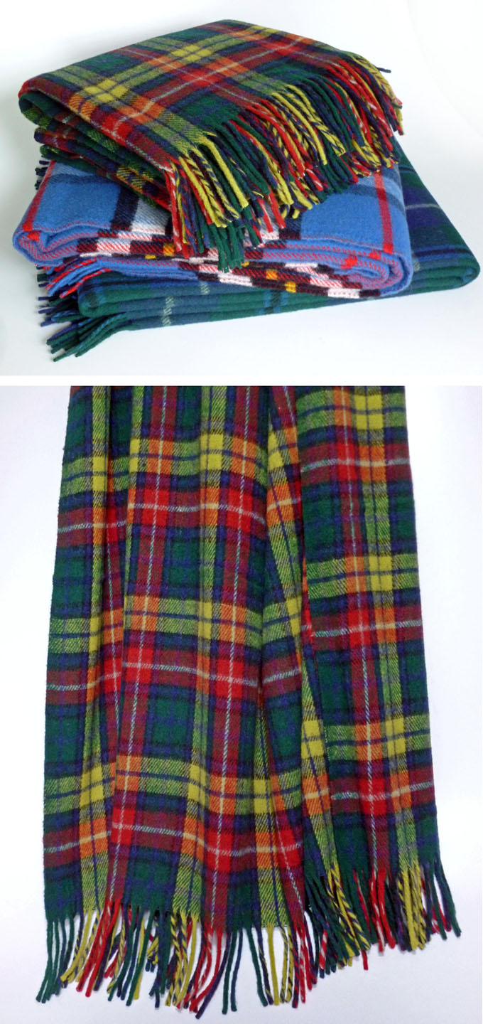 Tartan Blanket Picnic Rug  Wool Mix Scottish Newfoundland Canadian Tartan 