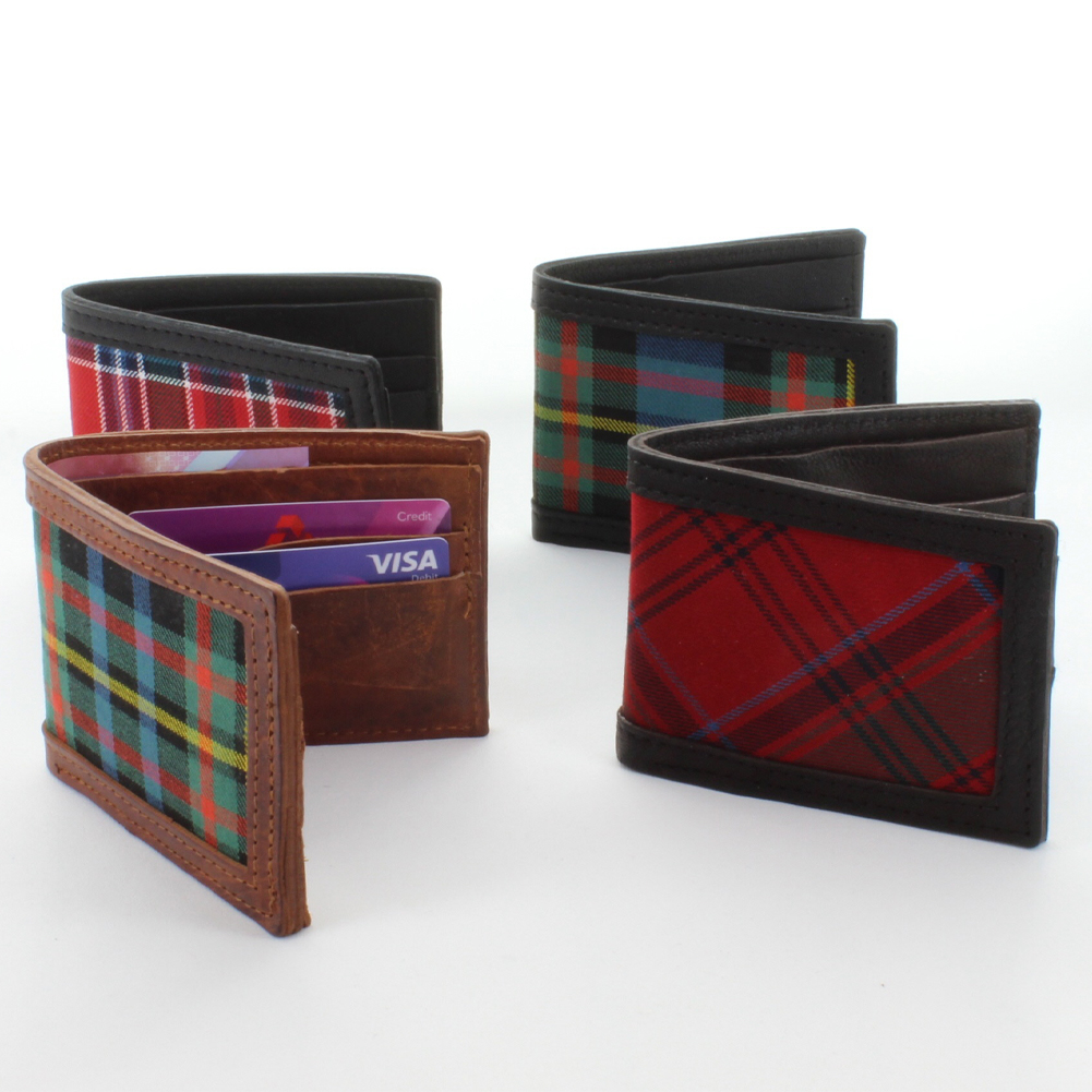 Tartan and Leather Wallets