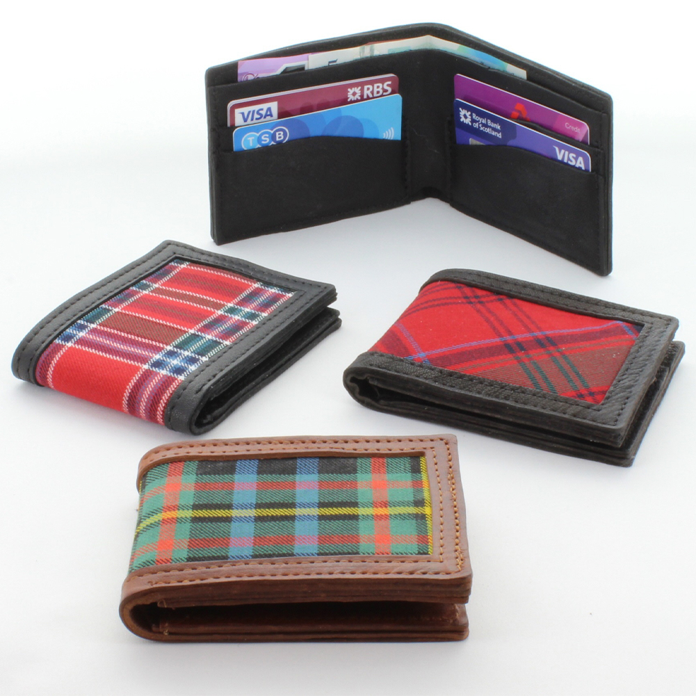 Tartan and Leather Wallets