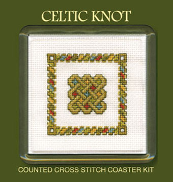 Crafts, Cross Stitch Coaster Kit, Celtic Knot