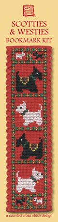 Crafts, Cross Stitch Bookmark Kit,Scotties & Westi