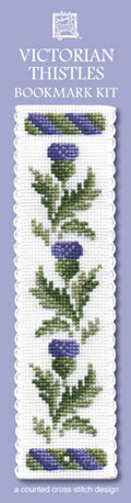 Crafts,Cross Stitch Bookmark Kit,Victorian Thistle